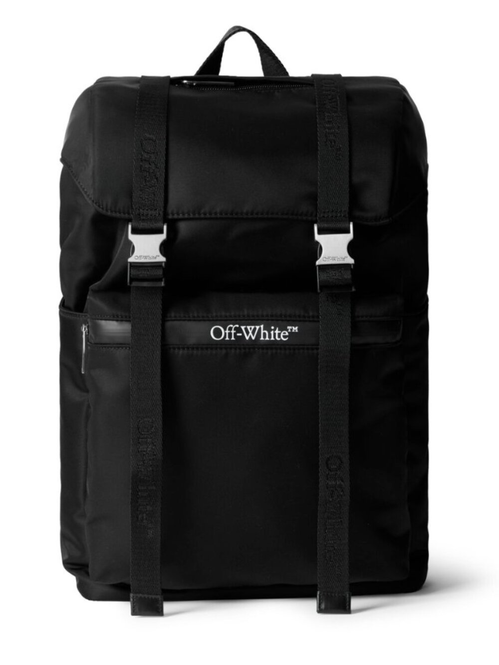 New Limited Off White Flap Backpack Bag with Interior Laptop Compartment